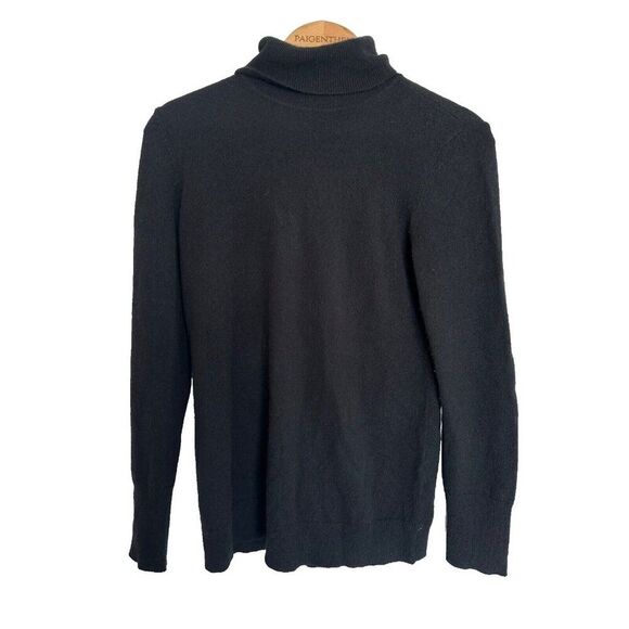 Apt. 9  Women's Small 100% Cashmere Black Turtleneck Sweater Minimalist Capsule - Picture 1 of 5